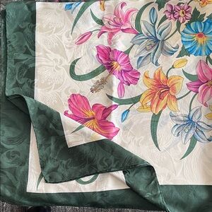 Silk floral vintage scarf